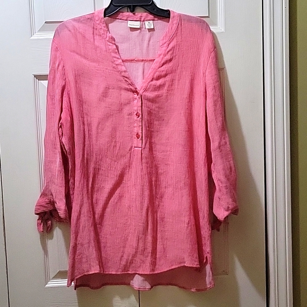 Westbound red and white tunic top.